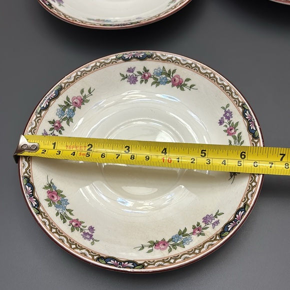 JG MEAKIN saucers desert plates 6.5” SOL SUN 391413 FLORAL lot 6 VNTG England - Picture 2 of 7